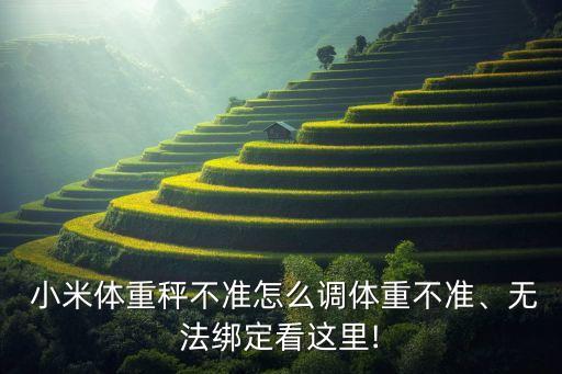  小米體重秤不準怎么調(diào)體重不準、無法綁定看這里!
