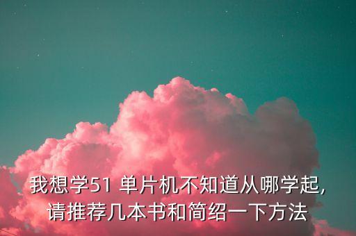 我想學(xué)51 單片機不知道從哪學(xué)起,請推薦幾本書和簡紹一下方法