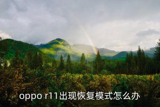 oppo r11出現(xiàn)恢復(fù)模式怎么辦