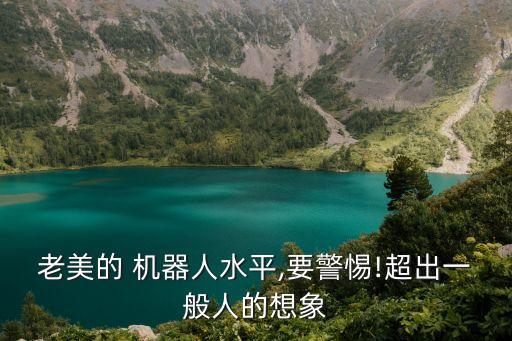 老美的 機(jī)器人水平,要警惕!超出一般人的想象