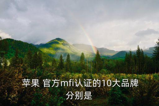  蘋(píng)果 官方mfi認(rèn)證的10大品牌分別是