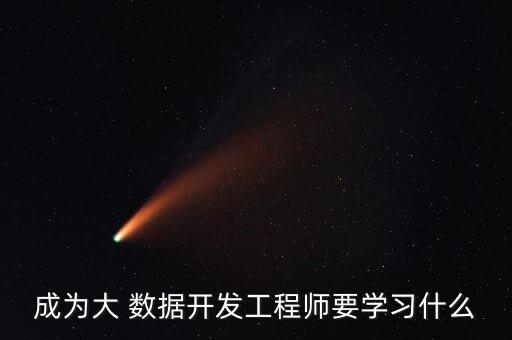 成為大 數(shù)據(jù)開(kāi)發(fā)工程師要學(xué)習(xí)什么