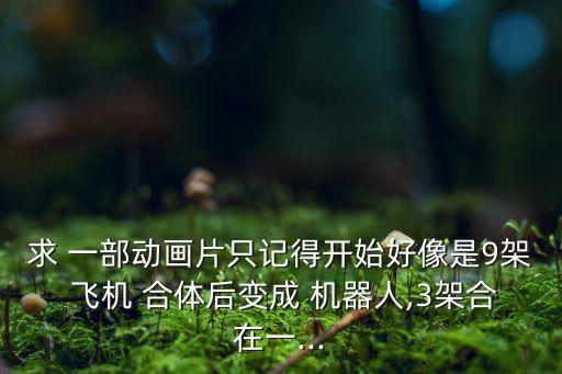 求 一部動畫片只記得開始好像是9架 飛機(jī) 合體后變成 機(jī)器人,3架合在一...