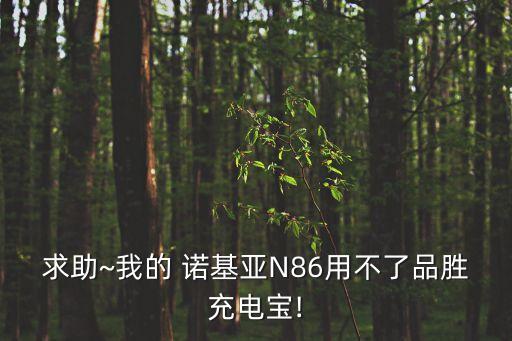 求助~我的 諾基亞N86用不了品勝充電寶!