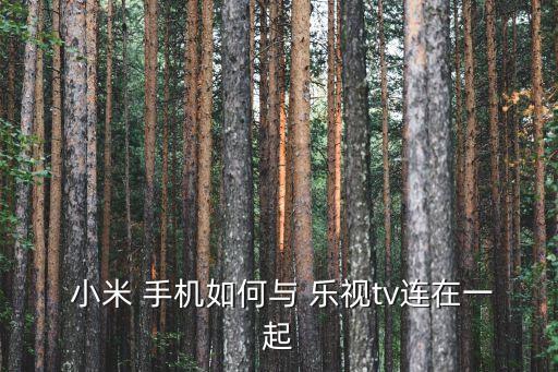  小米 手機如何與 樂視tv連在一起