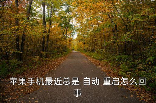蘋果手機最近總是 自動 重啟怎么回事
