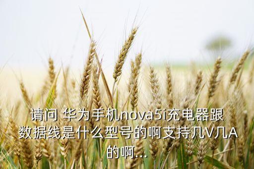 請問 華為手機nova5i充電器跟 數(shù)據(jù)線是什么型號的啊支持幾V幾A的啊...