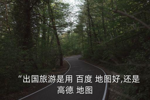 “出國旅游是用 百度 地圖好,還是高德 地圖