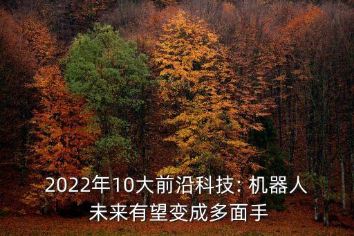 2022年10大前沿科技: 機(jī)器人 未來有望變成多面手