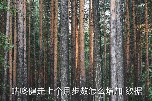 咕咚健走上個月步數(shù)怎么增加 數(shù)據(jù)