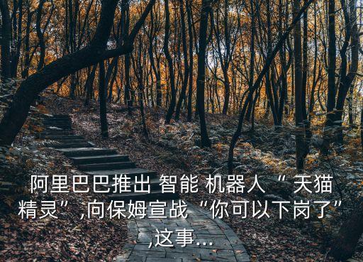 阿里巴巴推出 智能 機(jī)器人“ 天貓精靈”,向保姆宣戰(zhàn)“你可以下崗了”,這事...