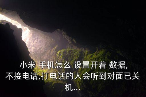 小米手機設置開啟數(shù)據(jù)
