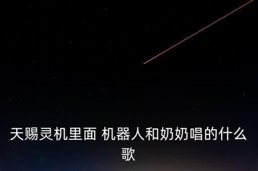 天賜靈機(jī)里面 機(jī)器人和奶奶唱的什么歌