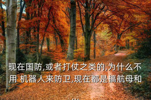 現(xiàn)在國防,或者打仗之類的,為什么不用 機(jī)器人來防衛(wèi),現(xiàn)在都是搞航母和...