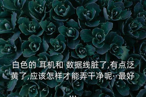 白色的 耳機(jī)和 數(shù)據(jù)線臟了,有點(diǎn)泛黃了,應(yīng)該怎樣才能弄干凈呢··最好...