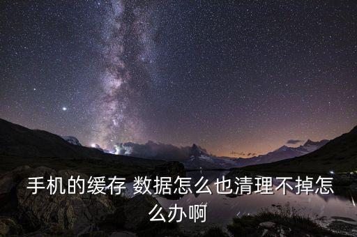  手機(jī)的緩存 數(shù)據(jù)怎么也清理不掉怎么辦啊