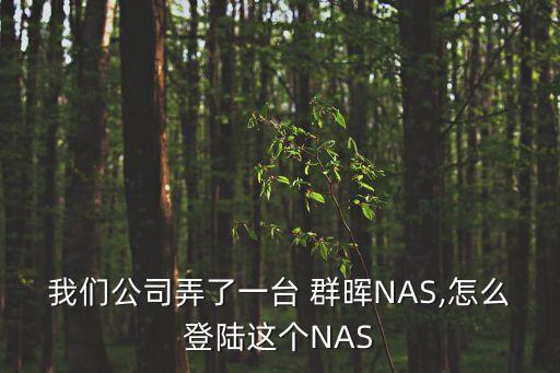 我們公司弄了一臺 群暉NAS,怎么登陸這個NAS