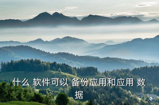什么 軟件可以 備份應(yīng)用和應(yīng)用 數(shù)據(jù)