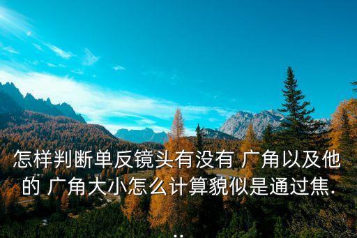 怎樣判斷單反鏡頭有沒(méi)有 廣角以及他的 廣角大小怎么計(jì)算貌似是通過(guò)焦...