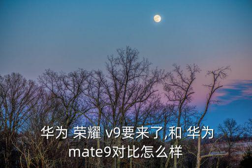  華為 榮耀 v9要來(lái)了,和 華為mate9對(duì)比怎么樣