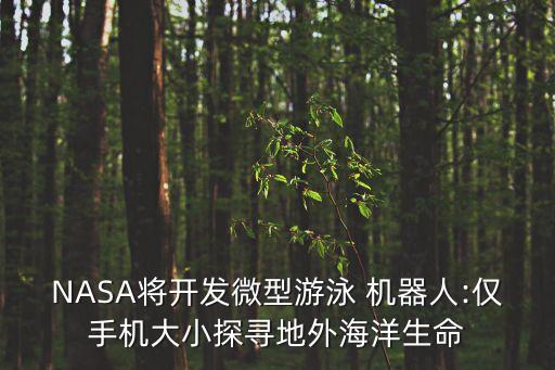 NASA將開發(fā)微型游泳 機(jī)器人:僅手機(jī)大小探尋地外海洋生命