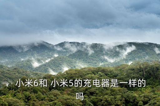  小米6和 小米5的充電器是一樣的嗎
