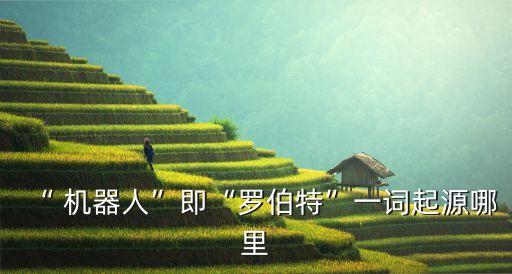 機(jī)器人是誰創(chuàng)造的詞匯