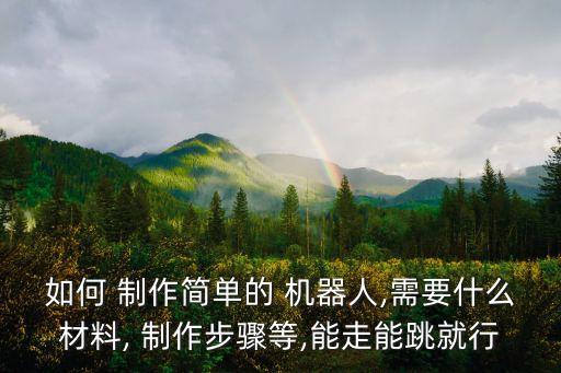 機(jī)器人是咋么制作的,小學(xué)生自己制作機(jī)器人