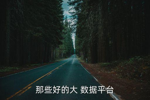那些好的大 數(shù)據(jù)平臺(tái)