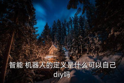  智能 機(jī)器人的定義是什么可以自己diy嗎