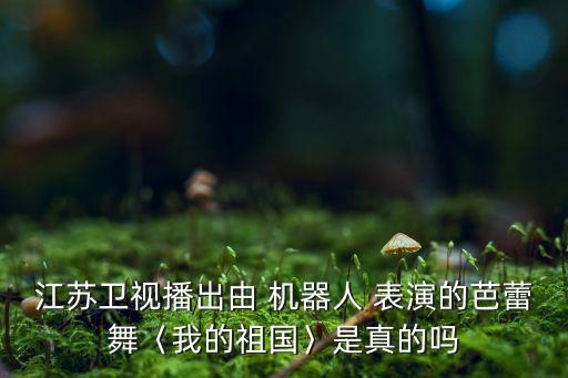 江蘇衛(wèi)視播出由 機(jī)器人 表演的芭蕾舞〈我的祖國(guó)〉是真的嗎