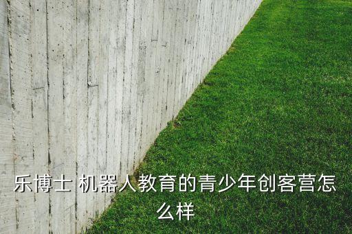 樂博士 機器人教育的青少年創(chuàng)客營怎么樣