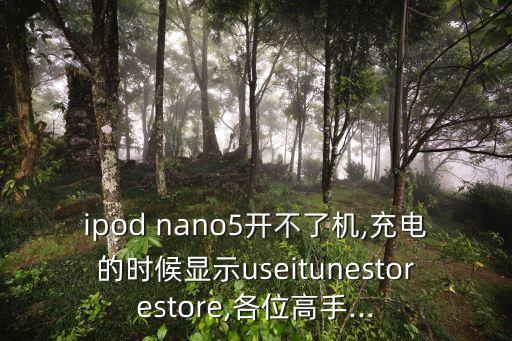 ipod nano5開不了機,充電的時候顯示useitunestorestore,各位高手...
