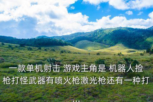 一款單機射擊 游戲主角是 機器人撿槍打怪武器有噴火槍激光槍還有一種打...