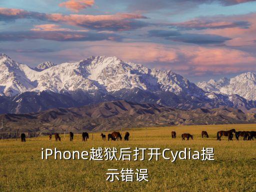 iPhone越獄后打開Cydia提示錯誤