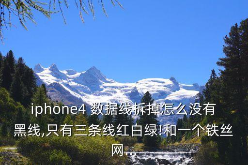 蘋果數(shù)據(jù)線里面的3根線