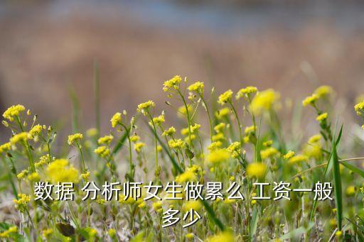  數(shù)據(jù) 分析師女生做累么 工資一般多少
