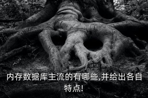內(nèi)存數(shù)據(jù)庫主流的有哪些,并給出各自特點!
