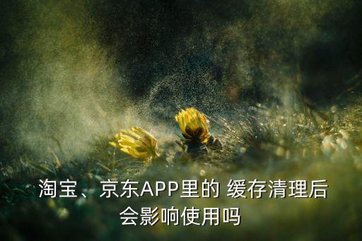  淘寶、京東APP里的 緩存清理后會(huì)影響使用嗎