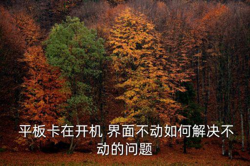  平板卡在開(kāi)機(jī) 界面不動(dòng)如何解決不動(dòng)的問(wèn)題