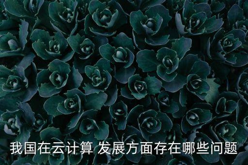 我國在云計算 發(fā)展方面存在哪些問題