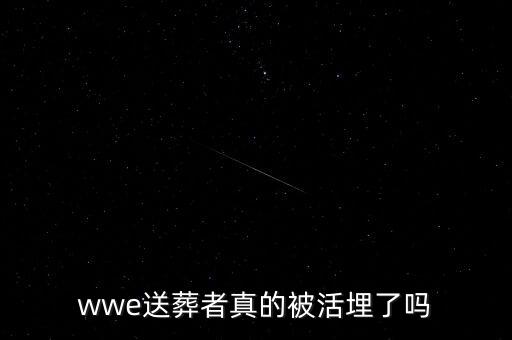 wwe送葬者真的被活埋了嗎