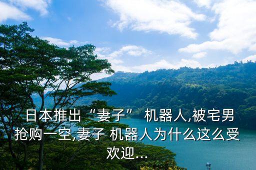  日本推出“妻子” 機器人,被宅男搶購一空,妻子 機器人為什么這么受歡迎...