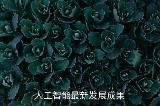 人工智能最新發(fā)展成果