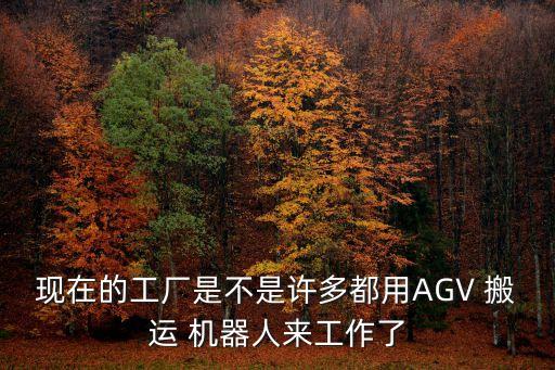 現(xiàn)在的工廠是不是許多都用AGV 搬運 機器人來工作了