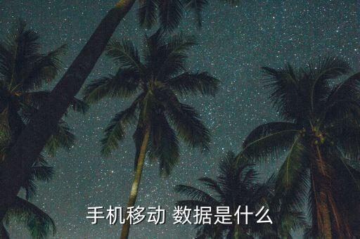 手機(jī)移動(dòng) 數(shù)據(jù)是什么