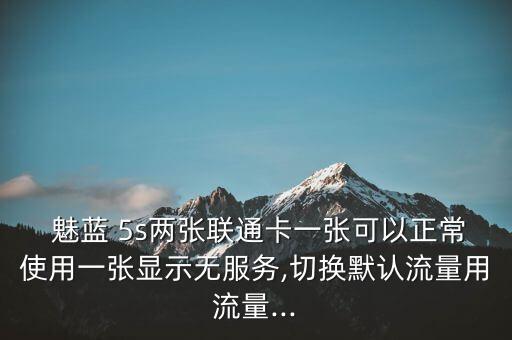 魅藍5s移動數據不能用了