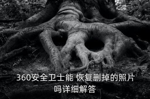 360安全衛(wèi)士能 恢復(fù)刪掉的照片嗎詳細(xì)解答
