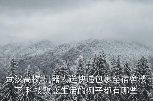 武漢高校 機(jī)器人送快遞包裹至宿舍樓下,科技改變生活的例子都有哪些