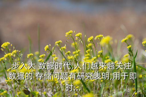 步入大 數(shù)據(jù)時代,人們越來越關注 數(shù)據(jù)的 存儲問題有研究表明,用于即時...